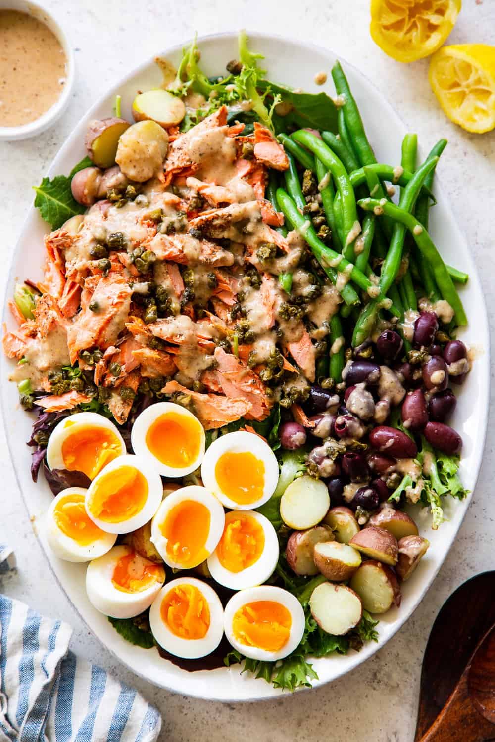 Grilled Salmon Nicoise: Perfecting the Dijon Vinaigrette